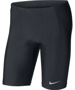 Nike Men’s DRI-FIT Fast 1/2 Length Running Tights (010 - Black/Reflective Silver)