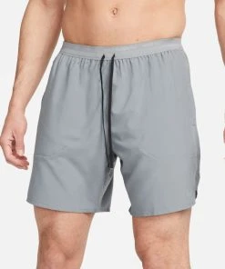 Nike Men's DRI-FIT Stride 7" Shorts (084 - Smoke Grey/Black/Reflective Silver)