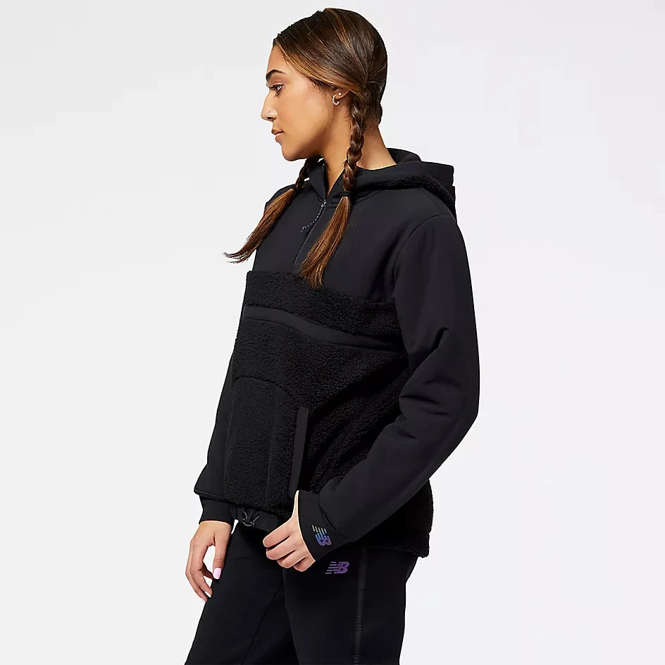 New Balance Women’s Q Speed Sherpa Anorak (BK - Black) 2 New Balance Women’s Q Speed Sherpa Anorak (BK - Black) - Image 2