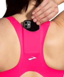 BROOKS Women's Drive 3 Pocket Run Bra (620 - Hyper Pink) -New balance-shop 20CD002C F9BB 40C2 BA1B 67EEEE445843