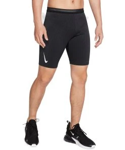 Nike Men's AeroSwift 1/2-Length Running Tights (010 - Black)