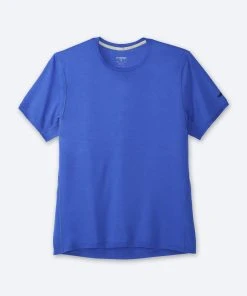 BROOKS Men's Distance Short Sleeve (471 - Heather Bluetiful)