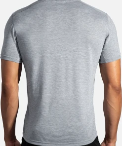 BROOKS Men's Distance Short Sleeve (080 - Heather Ash) -New balance-shop 211323 080 MB Distance Short Sleeve