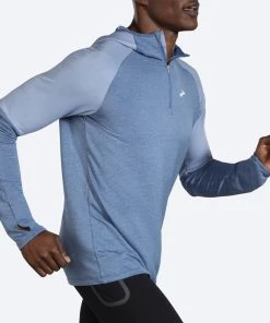 BROOKS Men's Notch Thermal Hoodie 2.0 (462 - Heather Dusk/Dawn) -New balance-shop 211402 462 mv notch thermal hoodie mens long sleeve running shirt