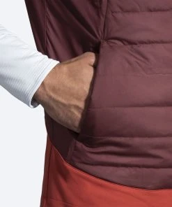 BROOKS Men's Shield Hybrid Vest 2.0 (223 - Run Raisin/Copper) -New balance-shop 211416 223 d2 shield hybrid vest mens running vest