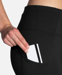 BROOKS Women's Method 1/2 Crop Tight (001 - Black) -New balance-shop 221477 001 D2 Method 12 Crop Tight