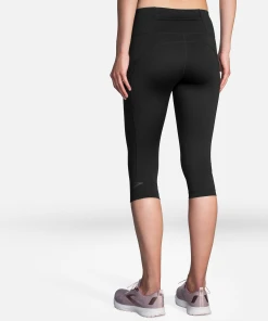 BROOKS Women's Method 1/2 Crop Tight (001 - Black) -New balance-shop 221477 001 MB Method 12 Crop Tight