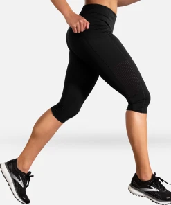 BROOKS Women's Method 1/2 Crop Tight (001 - Black) -New balance-shop 221477 001 MV Method 12 Crop Tight