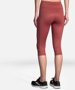 BROOKS Women's Method 1/2 Crop Tight (648 - Terracotta Print) -New balance-shop 221477 648 MB Method 12 Crop Tight
