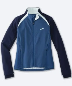 BROOKS Women’s Fusion Hybrid Jacket (463 - Navy/Blue Ash/Ice Blue)