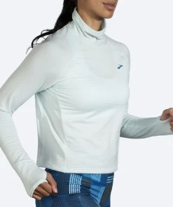 BROOKS Women's Notch Thermal Long Sleeve 2.0 (490 - Ice Blue) -New balance-shop 221567 490 mv notch thermal long sleeve womens long sleeve running shirt
