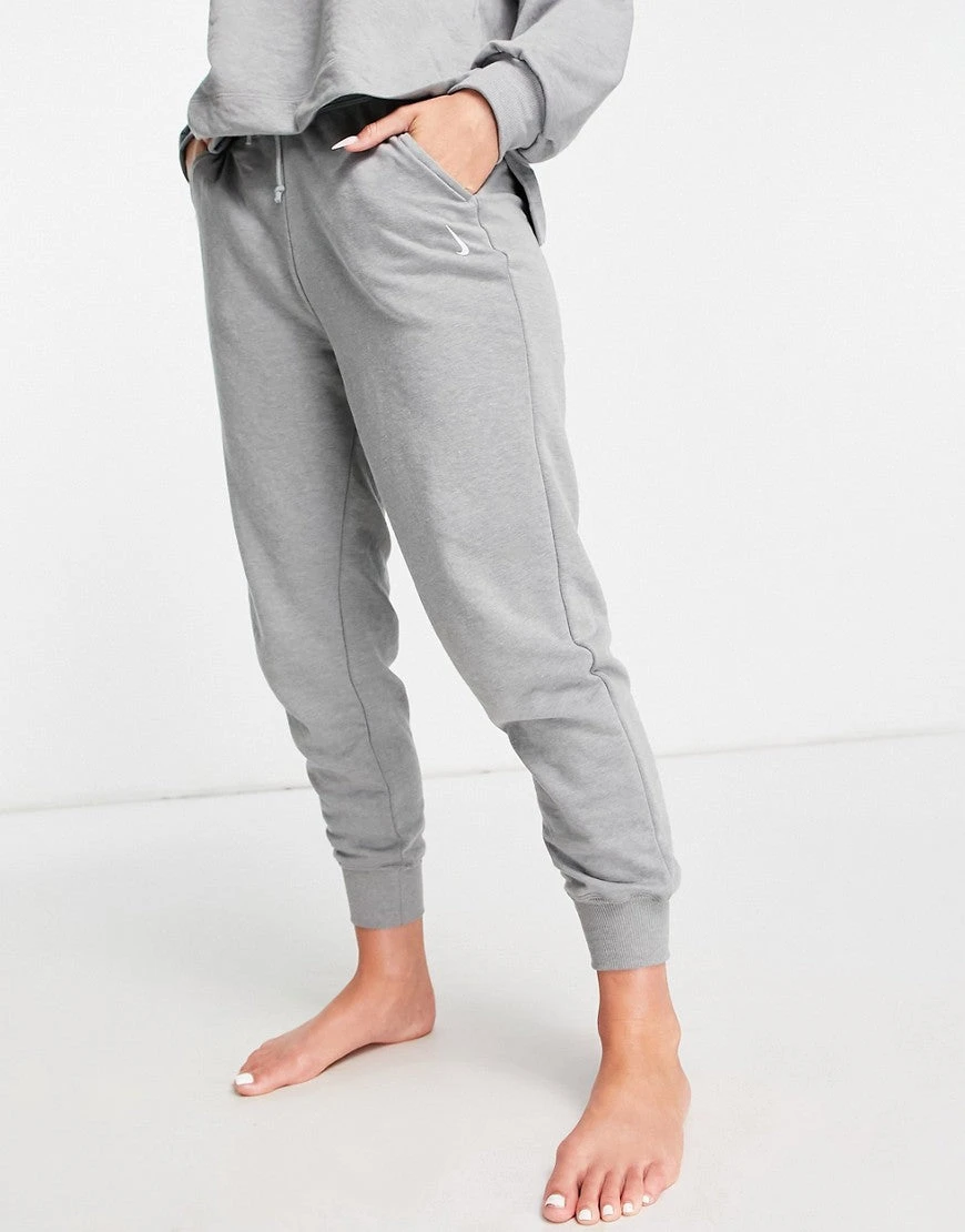 Nike Yoga French Terry Jogger (073 - Gray/Heather-Grey) 1 Nike Yoga French Terry Jogger (073 - Gray/Heather-Grey)