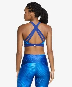Nike Women's USA Impact Strappy Bra (406 - Blue/Deep Royal Blue/Reflect White) -New balance-shop 250121 Gallery 2 0953051