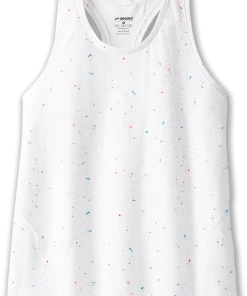 BROOKS Women's Distance Tank 2.0 (150 - White Speckle Print)