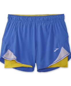 BROOKS Women's Chaser 5" 2-in-1 Short (414 - Bluetiful/Golden Hour)