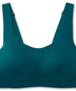 BROOKS Women’s Dare Scoopback Run Bra (341 - Deep Sea/lime)