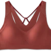 BROOKS Women's Dare V Neck Run Bra (691 - Terracotta/Fluoro Pink)