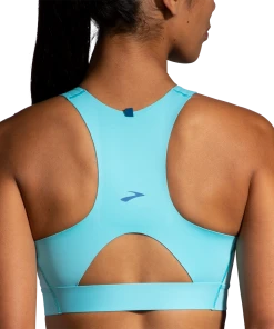 BROOKS Women's Drive 3 Pocket Run Bra (475 - Vivid Teal) -New balance-shop 350080 475 MB Drive 3 Pocket Run Bra