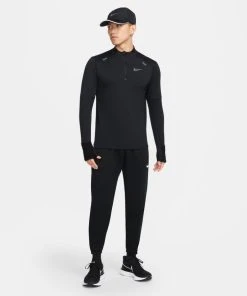 Nike Men's Therma-Fit Repel Element 1/2 Zip Running Top (010 - Black/Reflective Silver) -New balance-shop 38C924B6 31EF 43B6 9F5F B0C49215570E