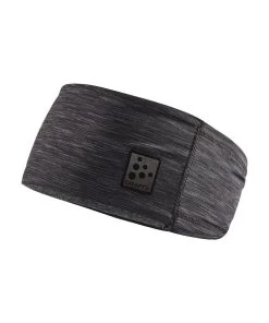 Craft Microfleece Shaped Headband (Black Melange)