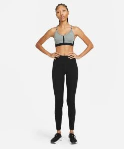 Nike Women's DRI-FIT Indy Sports Bra (084 - Smoke Grey/Pure/Black/White) -New balance-shop 3F2537F3 8D70 4E27 81BD D2AADC161F1D