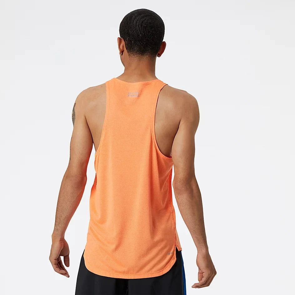 New Balance Men’s Impact Run Singlet (VO2 - Vibrant Orange Heather) 2 New Balance Men’s Impact Run Singlet (VO2 - Vibrant Orange Heather) - Image 2