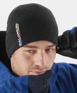 Salomon Graphic Beanie (Deep Black) -New balance-shop 40796B08 A184 4F33 B495 F93BD681BFC0