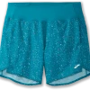BROOKS Women's Chaser 7" Short (486 - Lagoon Speckle Print/Lagoon)