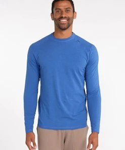 TASC Men’s Carrollton Long Sleeve Fitness Tee (421 - Imperial Blue Heather)