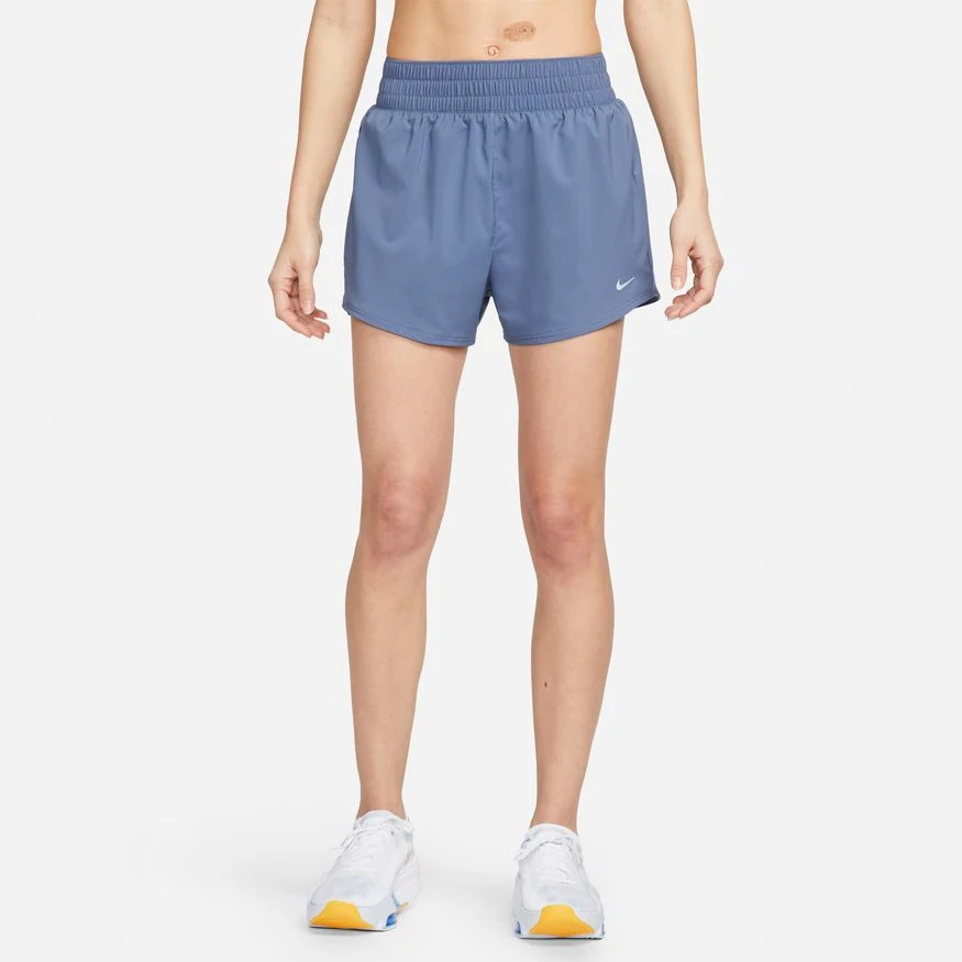 Nike Women’s DRI-FIT High Waisted 3”Brief Lined Short (491 - Diffused Blue/Reflective Silver)) 3 Nike Women’s DRI-FIT High Waisted 3”Brief Lined Short (491 - Diffused Blue/Reflective Silver)) - Image 3