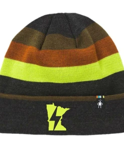 Smartwool TCRC Ski Retro Stripe Beanie (010 - Charcoal/Heather)