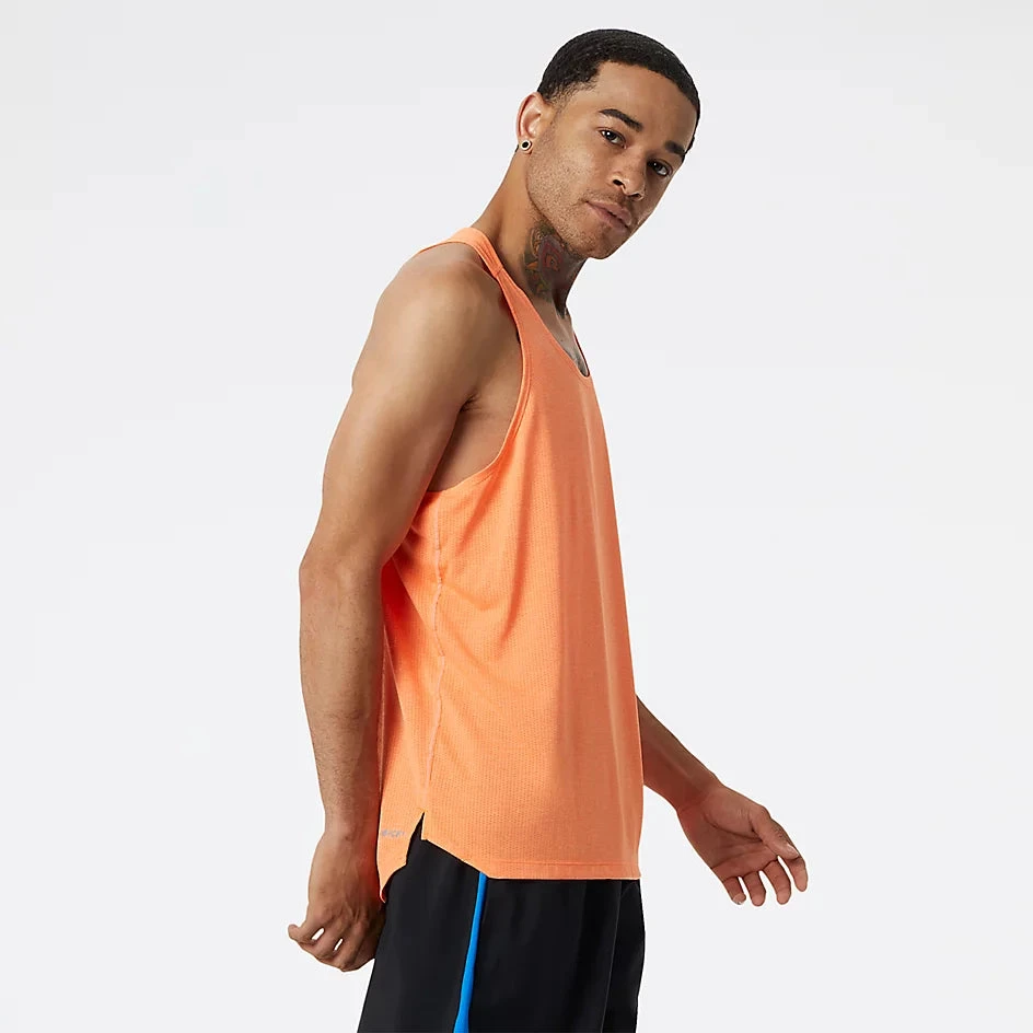 New Balance Men’s Impact Run Singlet (VO2 - Vibrant Orange Heather) 3 New Balance Men’s Impact Run Singlet (VO2 - Vibrant Orange Heather) - Image 3