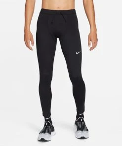 Nike Men’s DRI-FIT Challenger Running Tights (010 - Black/Reflective Silver)