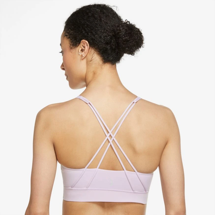 Nike Women's Swoosh Luxe Sports Bra (530 - Doll/Grey Fog) 2 Nike Women's Swoosh Luxe Sports Bra (530 - Doll/Grey Fog) - Image 2