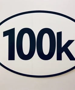 TC Running Co Oval 100K Sticker
