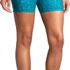 BROOKS Women's Method 5" Short Tight (486 - Lagoon Speckle Print/Lagoon)