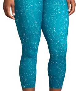 BROOKS Women's Method 3/4 Tight (486 - Lagoon Speckle Print/Lagoon)