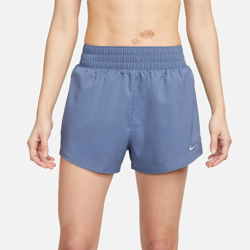 Nike Women’s DRI-FIT High Waisted 3”Brief Lined Short (491 - Diffused Blue/Reflective Silver)) 1 Nike Women’s DRI-FIT High Waisted 3”Brief Lined Short (491 - Diffused Blue/Reflective Silver))