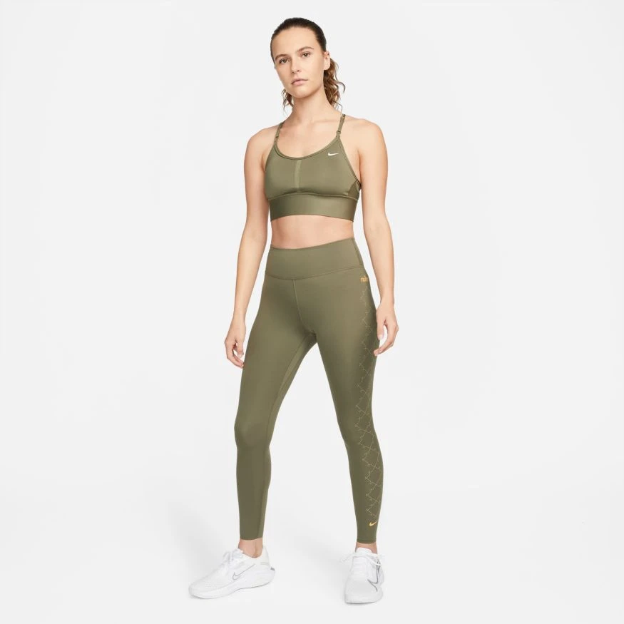 Nike Women's DRI-FIT Indy Sports Bra (222 - Medium Olive/White) 6 Nike Women's DRI-FIT Indy Sports Bra (222 - Medium Olive/White) - Image 6