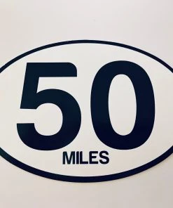 TC Running Co Oval 50 Mile Sticker