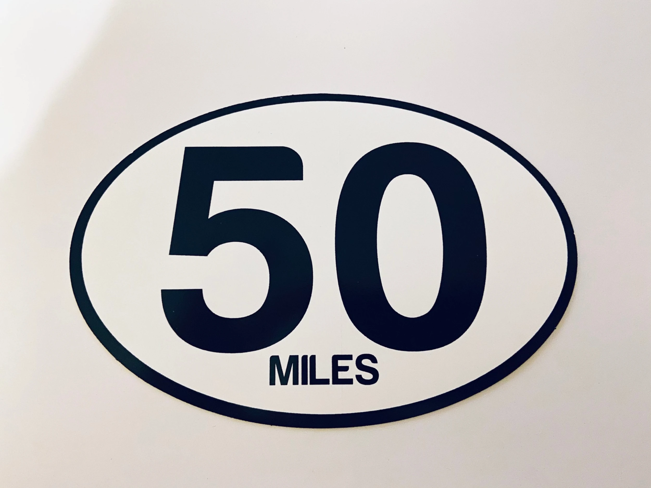 TC Running Co Oval 50 Mile Sticker 1 TC Running Co Oval 50 Mile Sticker