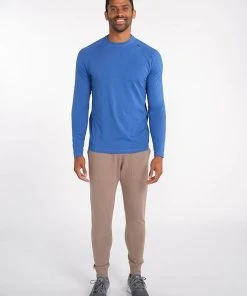 TASC Men’s Carrollton Long Sleeve Fitness Tee (421 - Imperial Blue Heather) -New balance-shop 887795BD DB7F 4195 8992 47E7315F2478