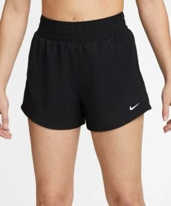 Nike Women’s DRI-FIT High Waisted 3”Brief Lined Short (010 - Black/Reflective Silver)