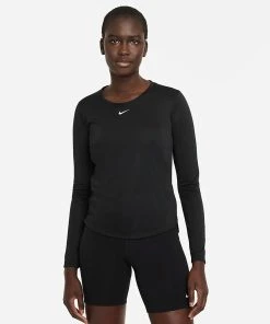 Nike Women’s DRI-FIT One Long Sleeve (010 - Black/White)