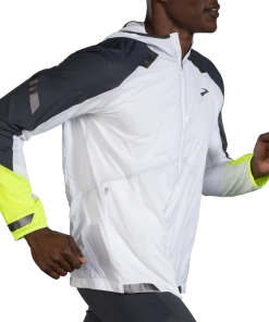 BROOKS Men’s Run Visible Convertible Jacket (134 - White/Asphalt/Nightlife) -New balance-shop 8BBF892E BF94 45DC AE31 8382FB9A1F1D