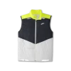 BROOKS Men’s Run Visible Insulated Vest (134 - White/Asphalt/Nightlife)