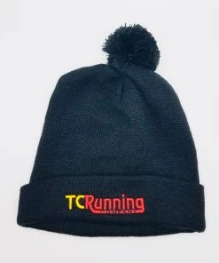TC Running Co TCRC Knit Pom Pom Beanie (Black)
