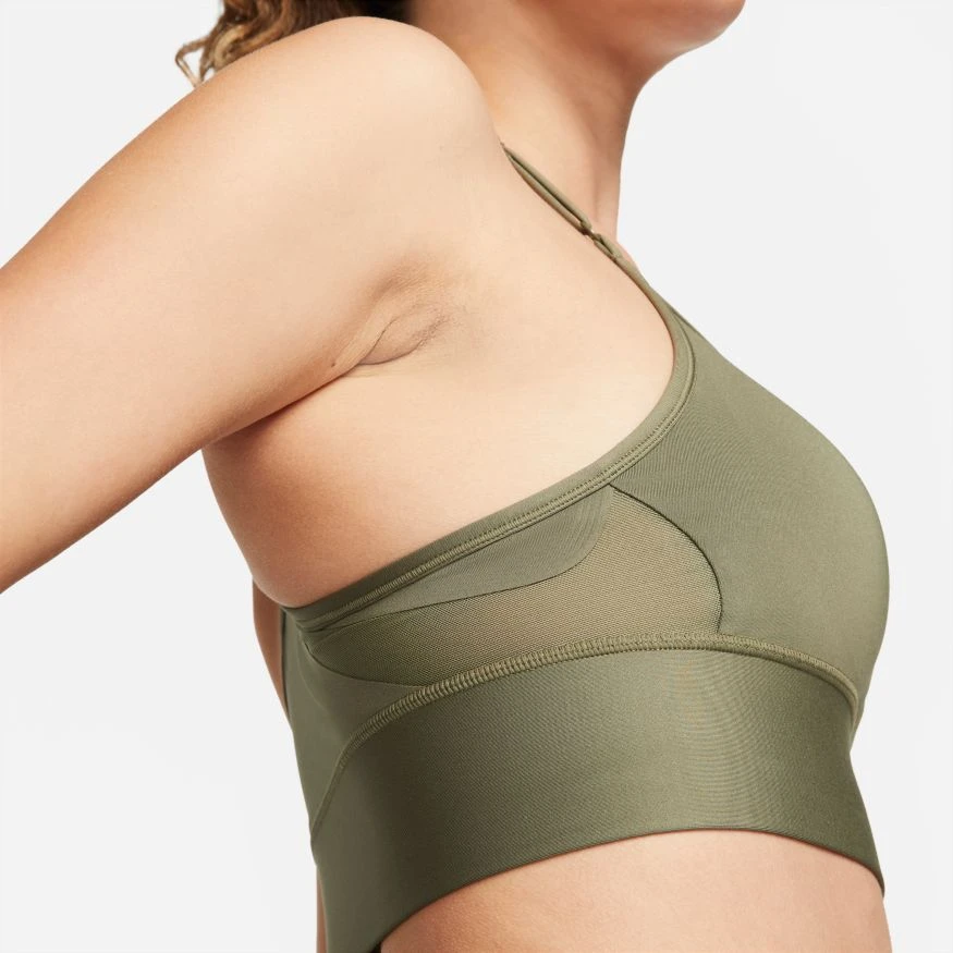 Nike Women's DRI-FIT Indy Sports Bra (222 - Medium Olive/White) 5 Nike Women's DRI-FIT Indy Sports Bra (222 - Medium Olive/White) - Image 5