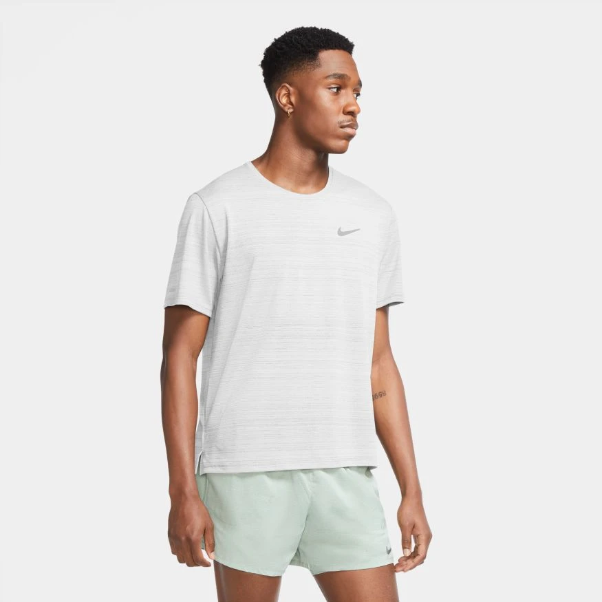 Nike Men's DRI-FIT Miler Short Sleeve (100 - White/Reflective Silver) 1 Nike Men's DRI-FIT Miler Short Sleeve (100 - White/Reflective Silver)