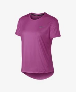 Nike Women’s Miler Top SS (623 - Berry Pink/reflective Silver)